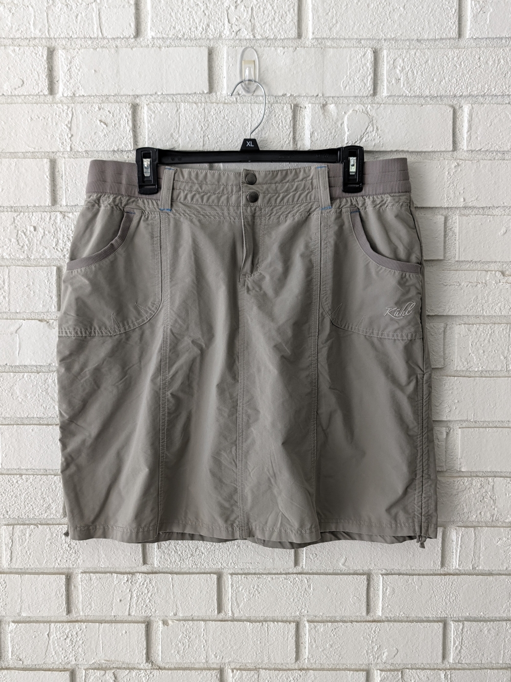 KUHL Women’s Durango Skirt Skort, Beige/Gray Size 12, Camping Outdoor Hiking